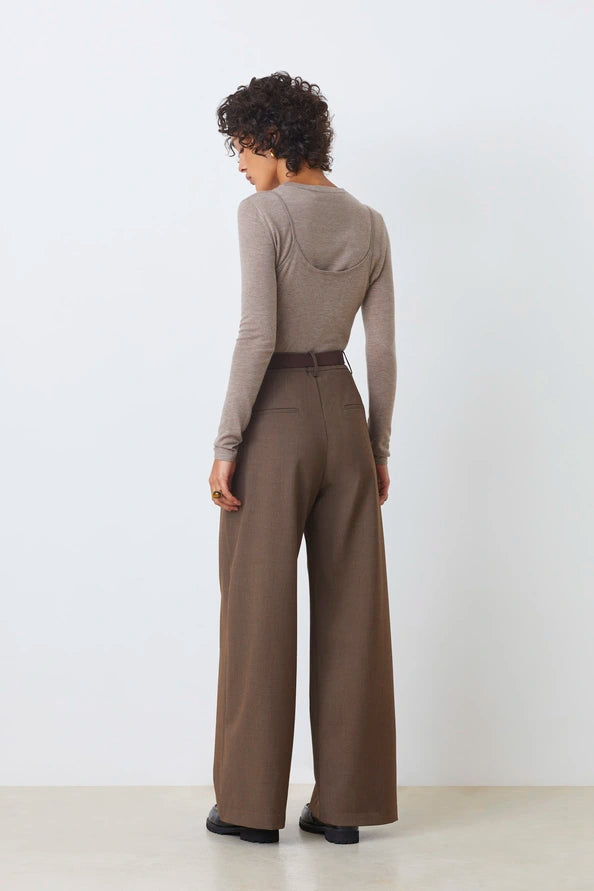 Suncoo | Geplooide Pantalon Taupe