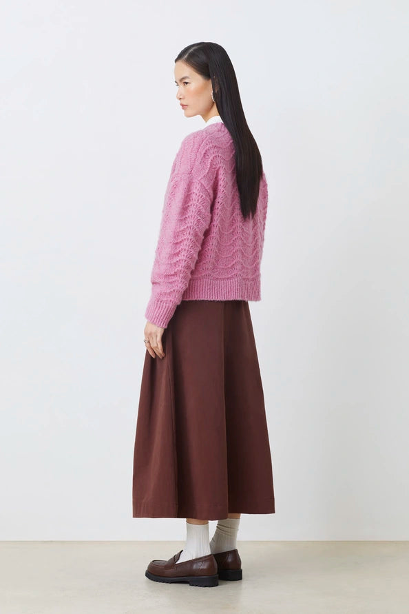 Suncoo Paris | Phelini Roze Gebreide Trui Met Wave Effect