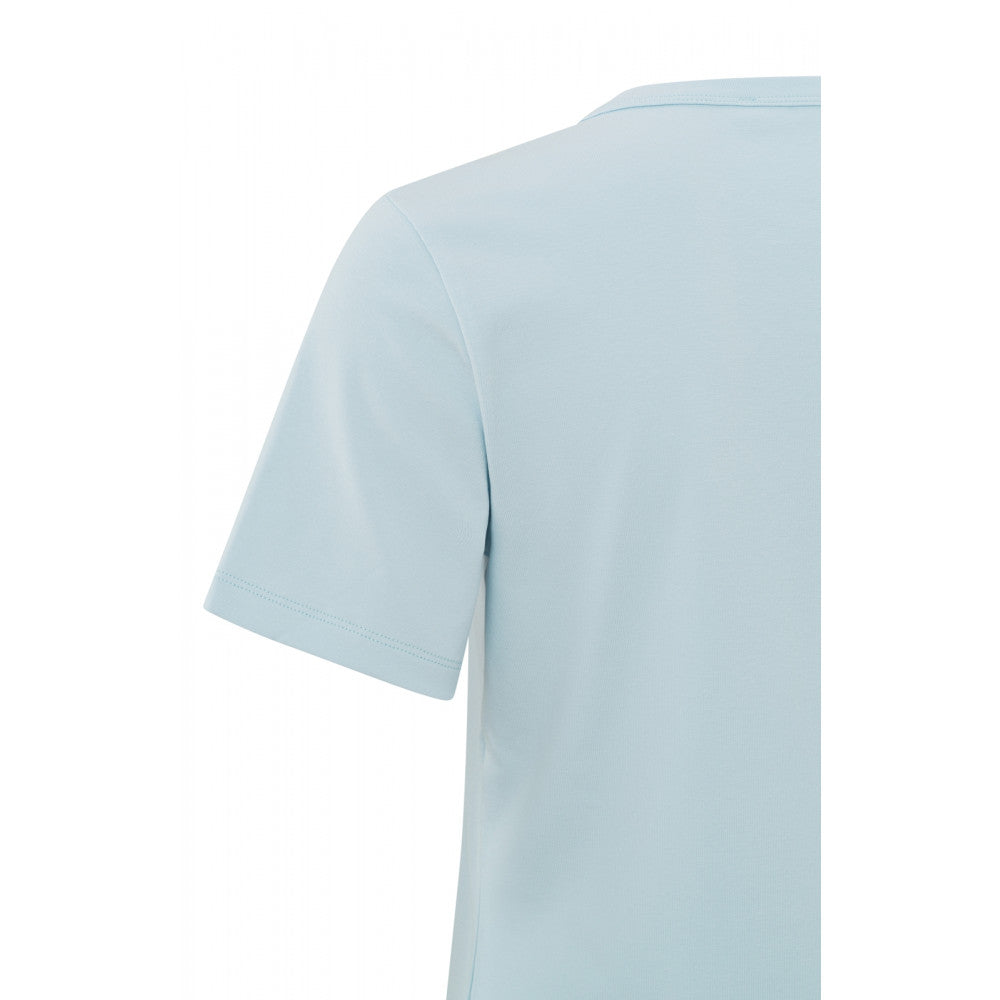 YAYA | T-shirt met ronde hals en korte mouwen in normale pasvorm - plein air blue - 01-719047-402