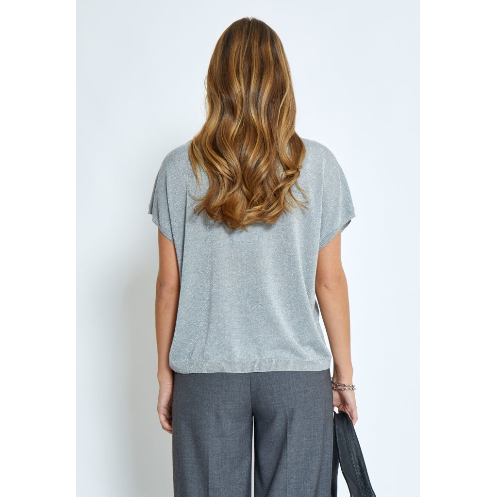 Minus | Carlina batsleeve knit tee - light grey metal - MI6259