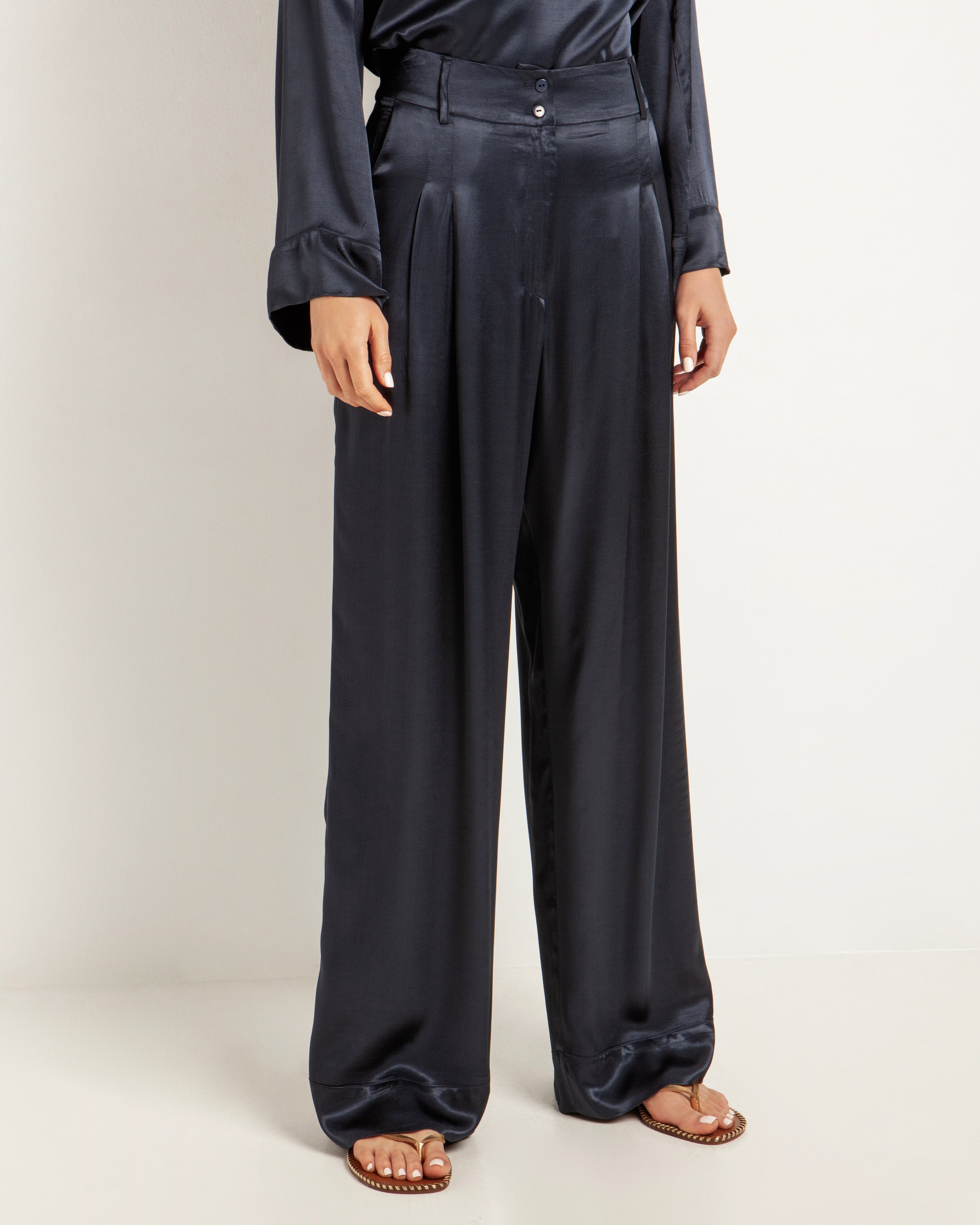 Greek Archaic Kori | Pants buttons  - navy blue - 110092