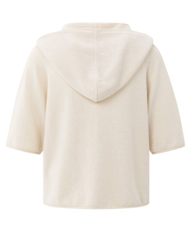 YAYA | Knitted Hoodie Licht Beige