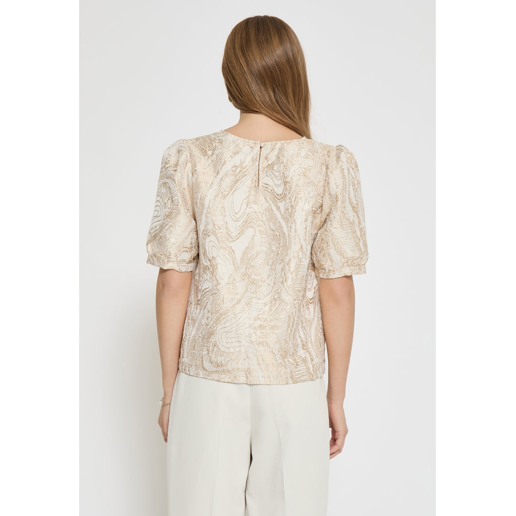 Minus | Alika round neck blouse - medal gold