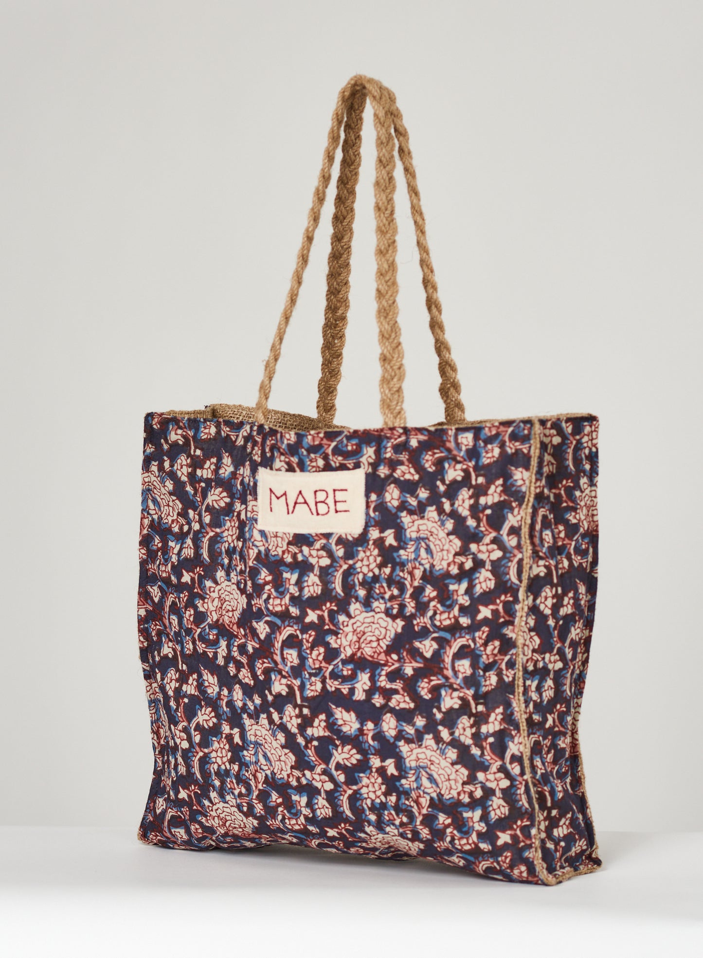 MABE | Bockprint and jute tote - M570501