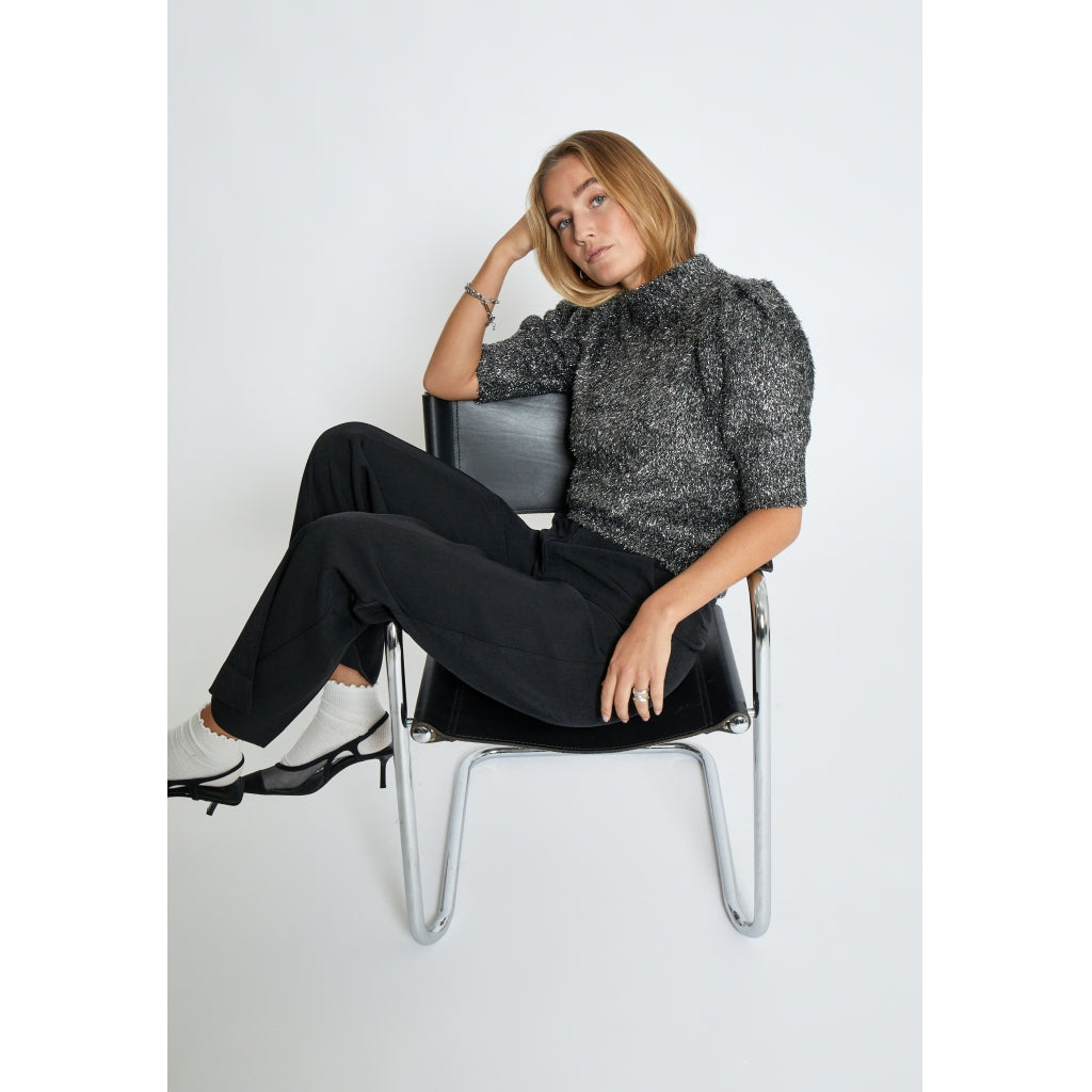 Minus | Britney knit t-shirt - silver - MI6409