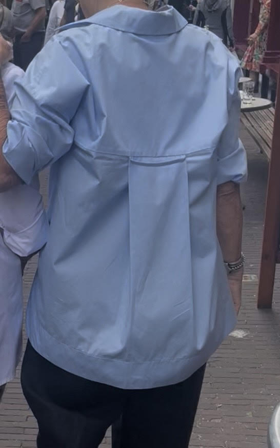 Milla (by Greek Archaic Kori) | overhemd shirt - back pleates - ciel - W25K-150081