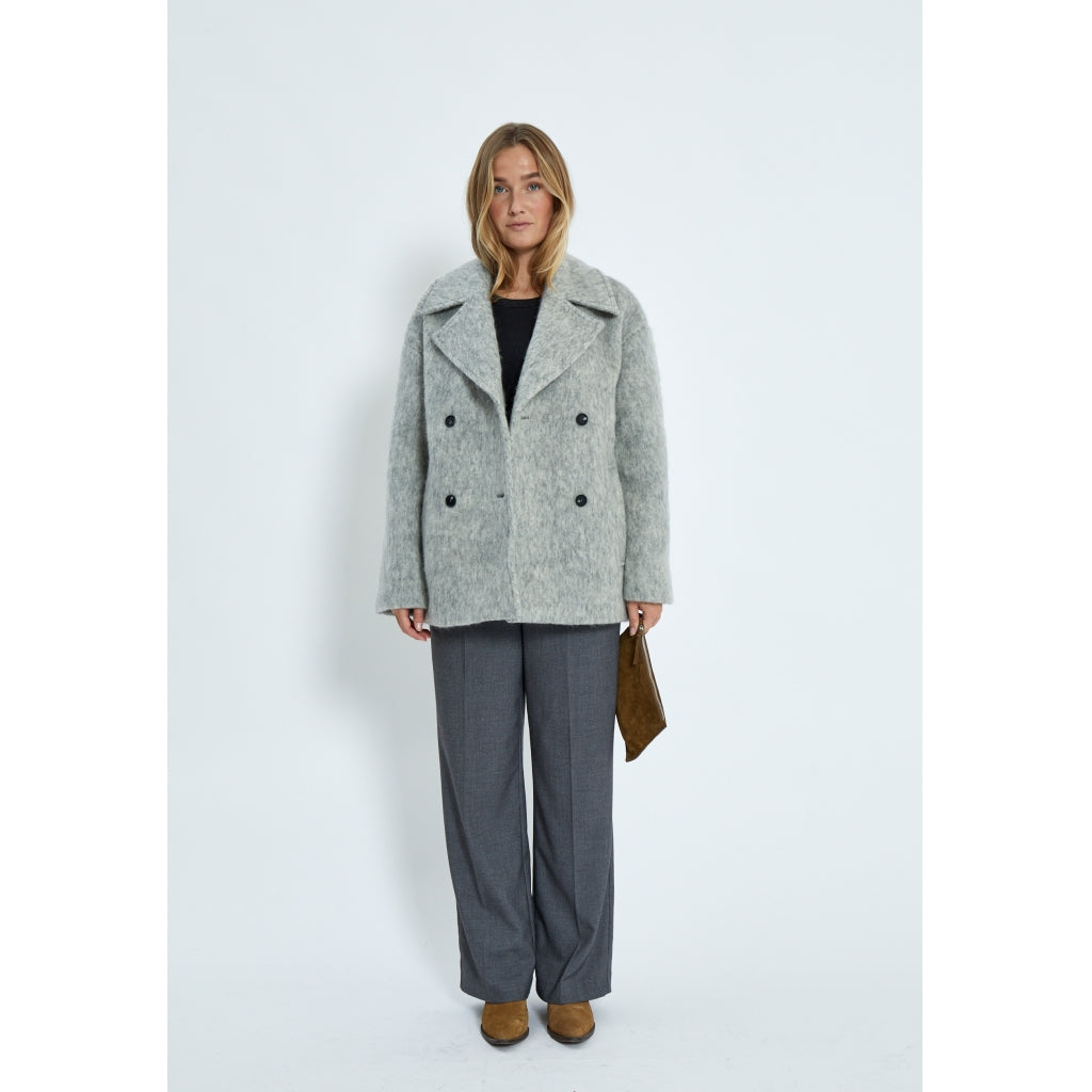 Minus | Clover Short coat Light Grey Melange