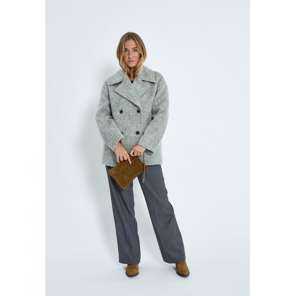 Minus | Clover Short coat Light Grey Melange