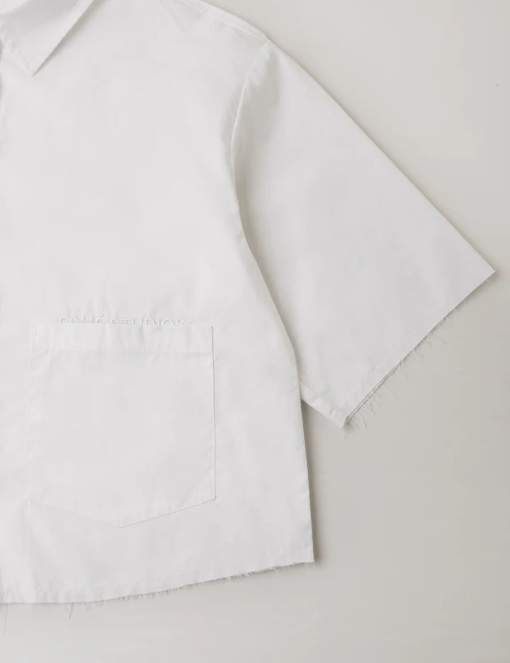 Esmé studios | ESBilly Cropped Shirt - White | ES225-334