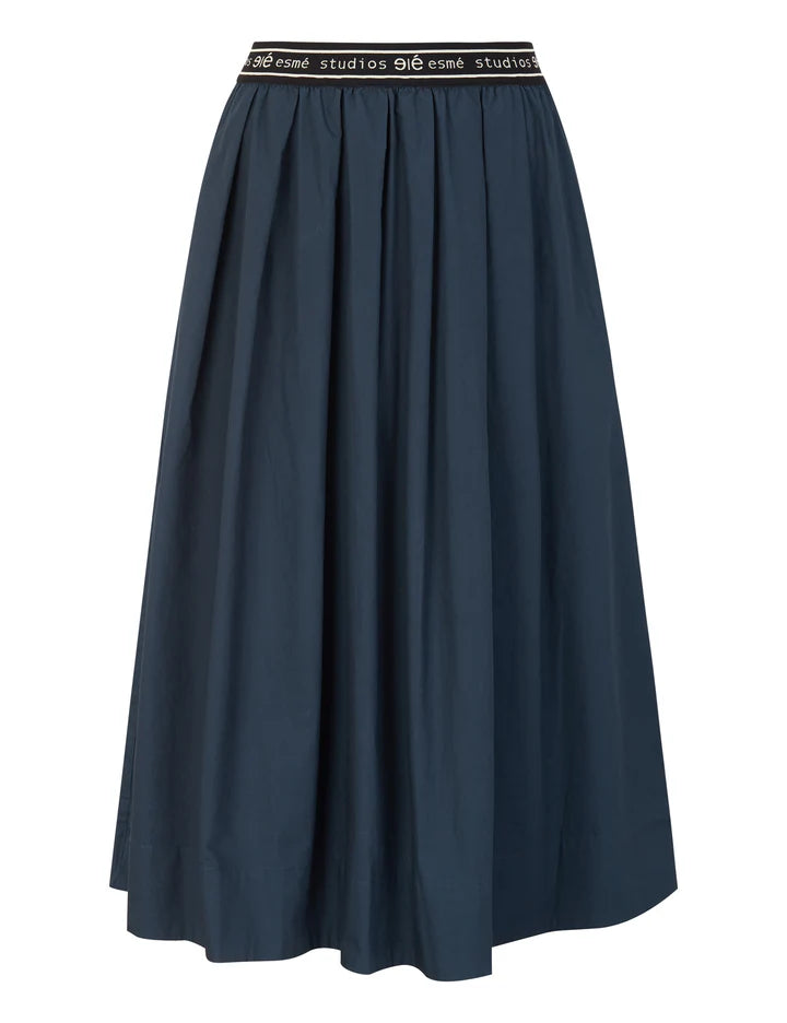 Esmé studios | ESCalla Midi Skirt - Dark Sapphire | ES1432-1