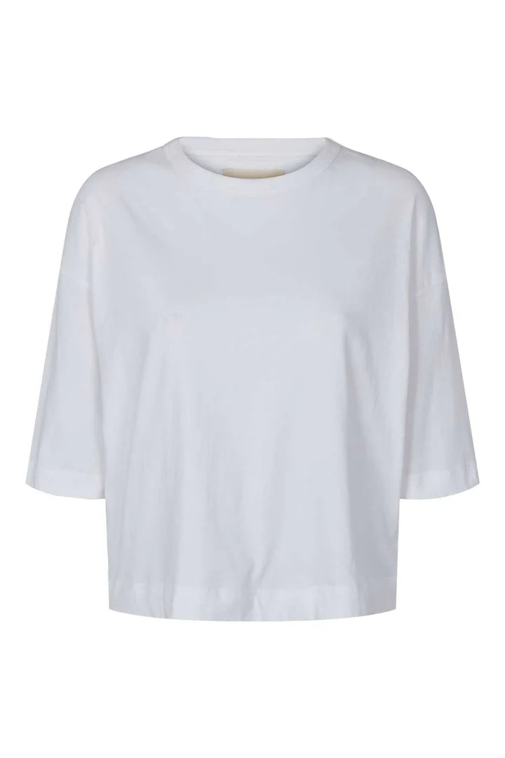 Esmé studios | ESSigne 2/4 Boxy T-shirt GOTS - White | ES222-300