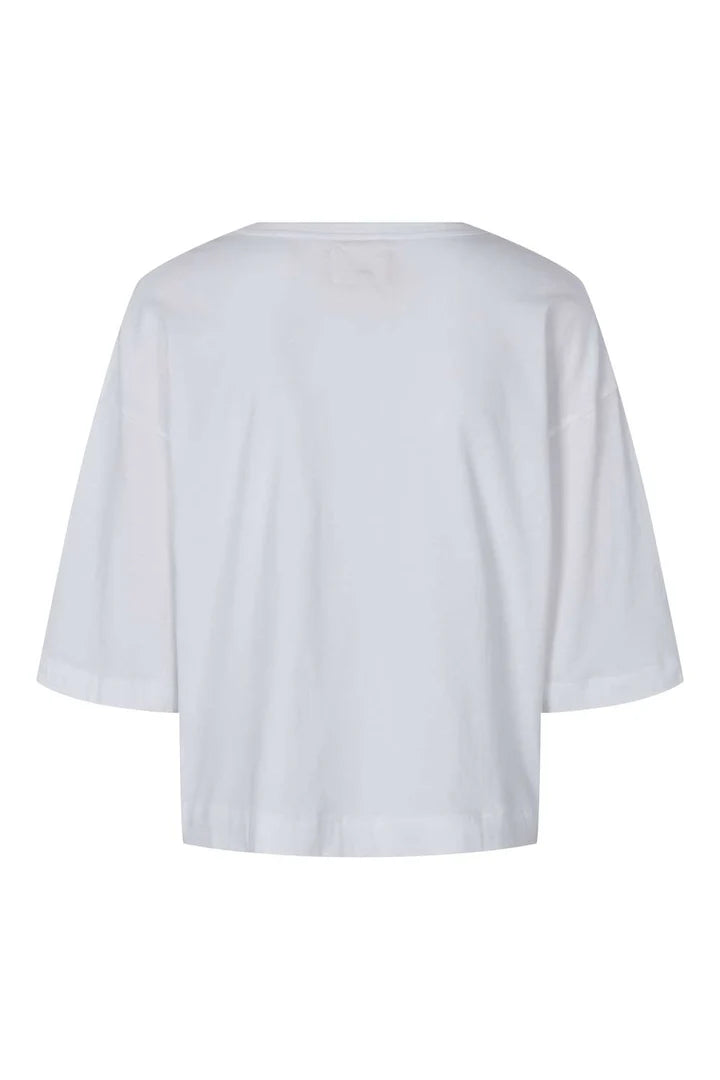 Esmé studios | ESSigne 2/4 Boxy T-shirt GOTS - White | ES222-300