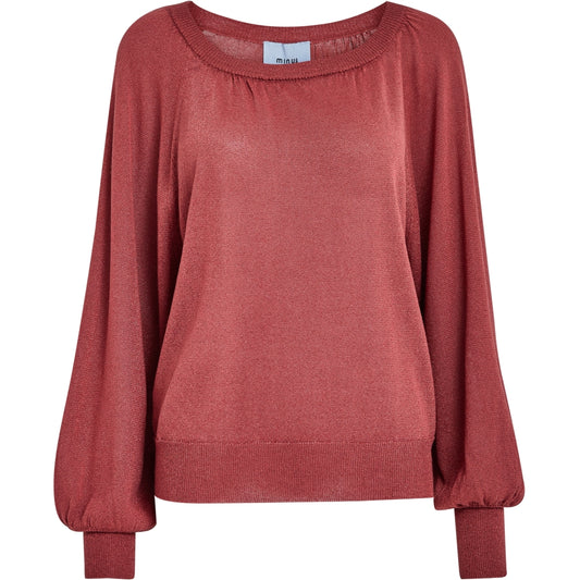 Minus | Helna knit pullover - barn red metallic - MI6034