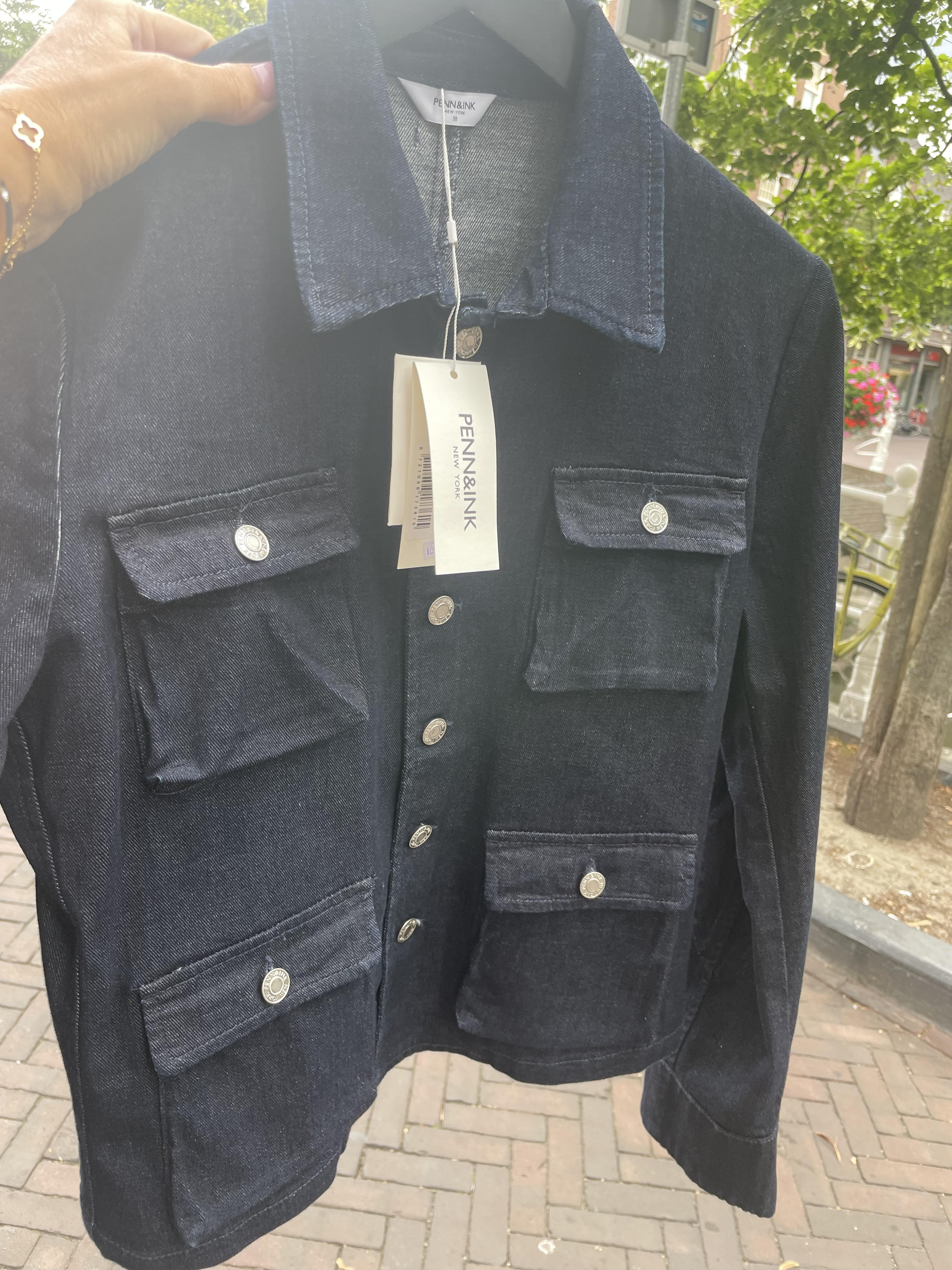 Penn & Ink N.Y | jacket - dark blue jeans - W25Z785