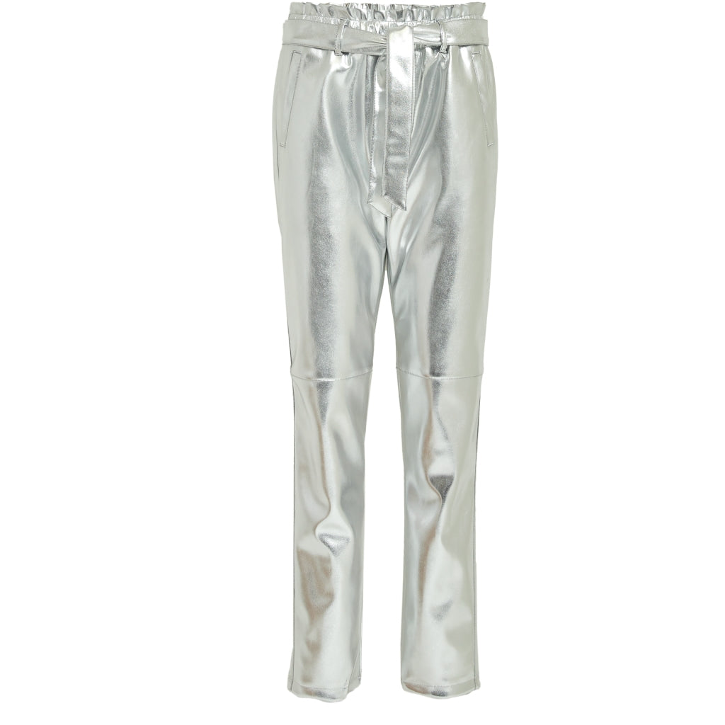 Minus | Jayda metallic pu pant - silver metallic - MI5890