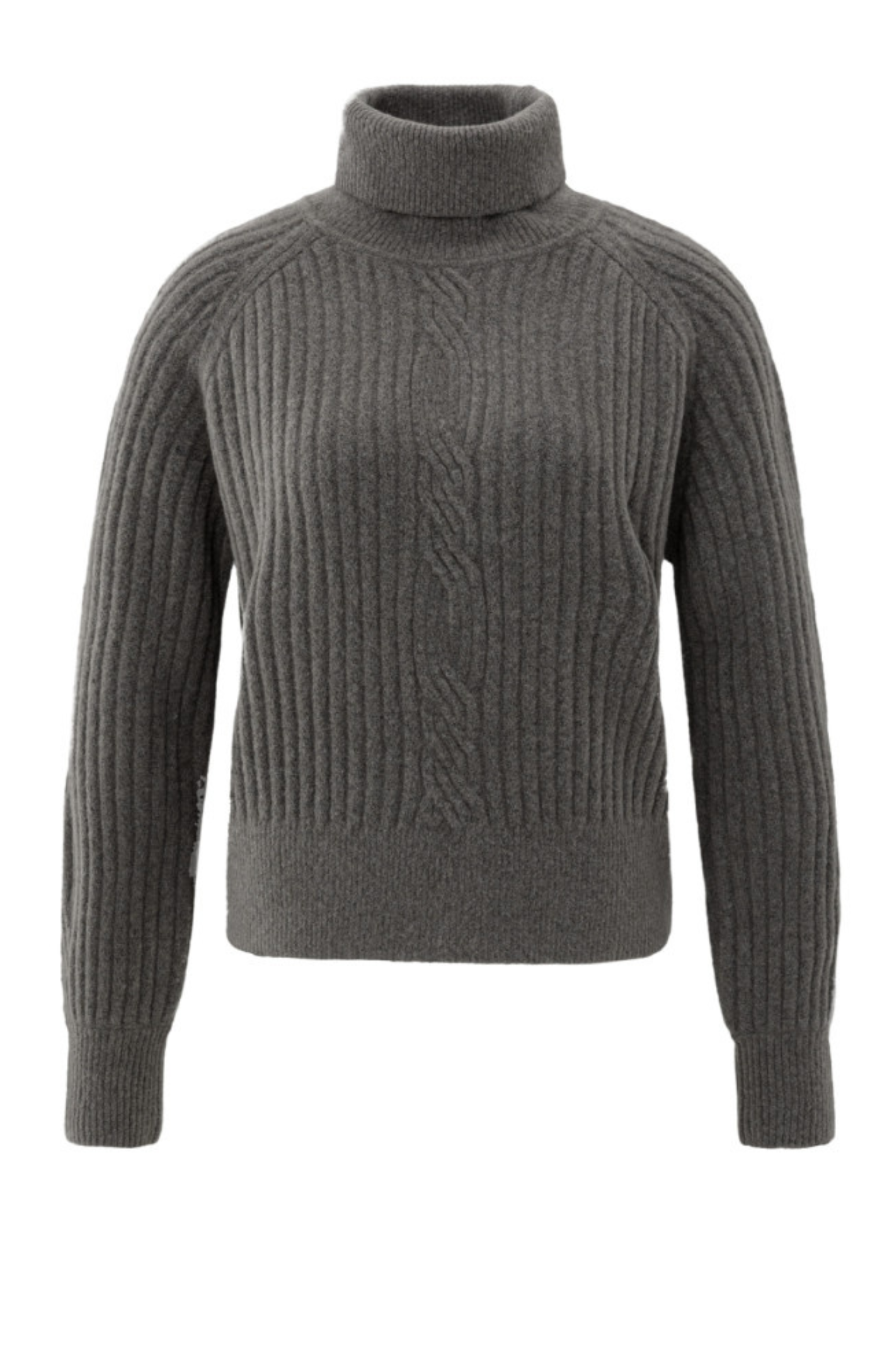 YAYA | Geribbelde Coltrui Grijs