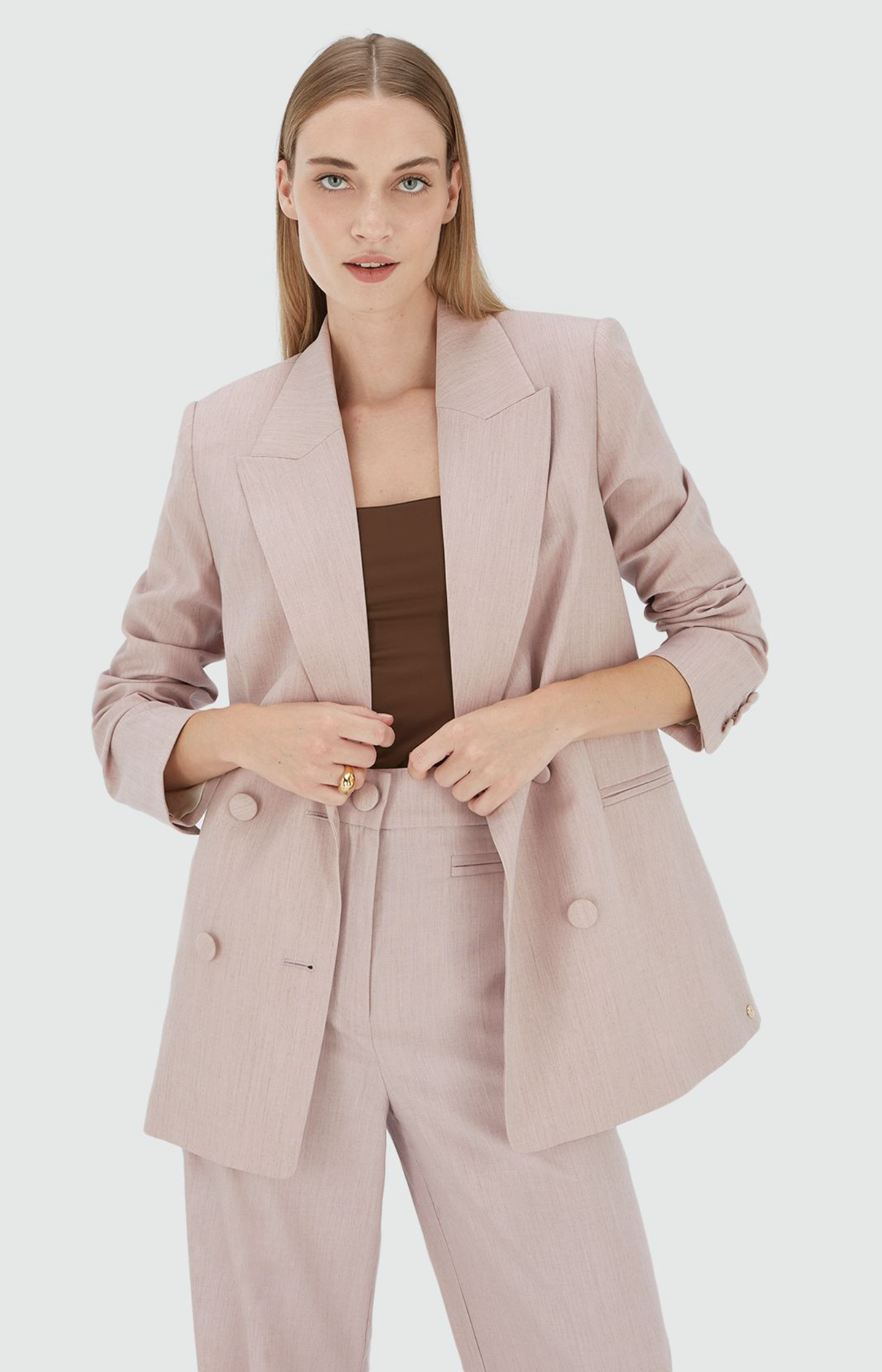 Josh V | Dillen Straight Fit Blazer Dusty Rose