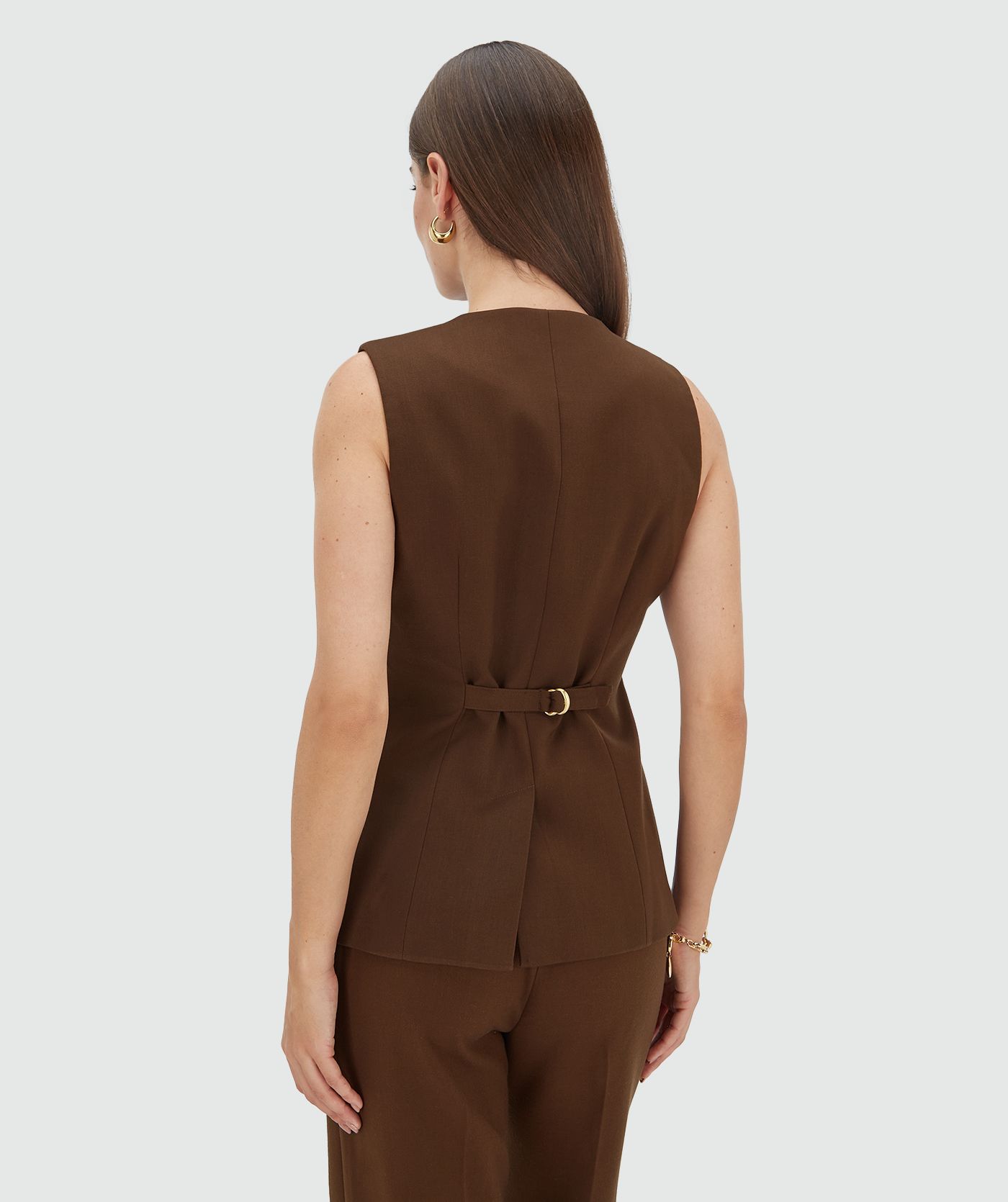 Josh V. | Kiro Gilet Dark Brown