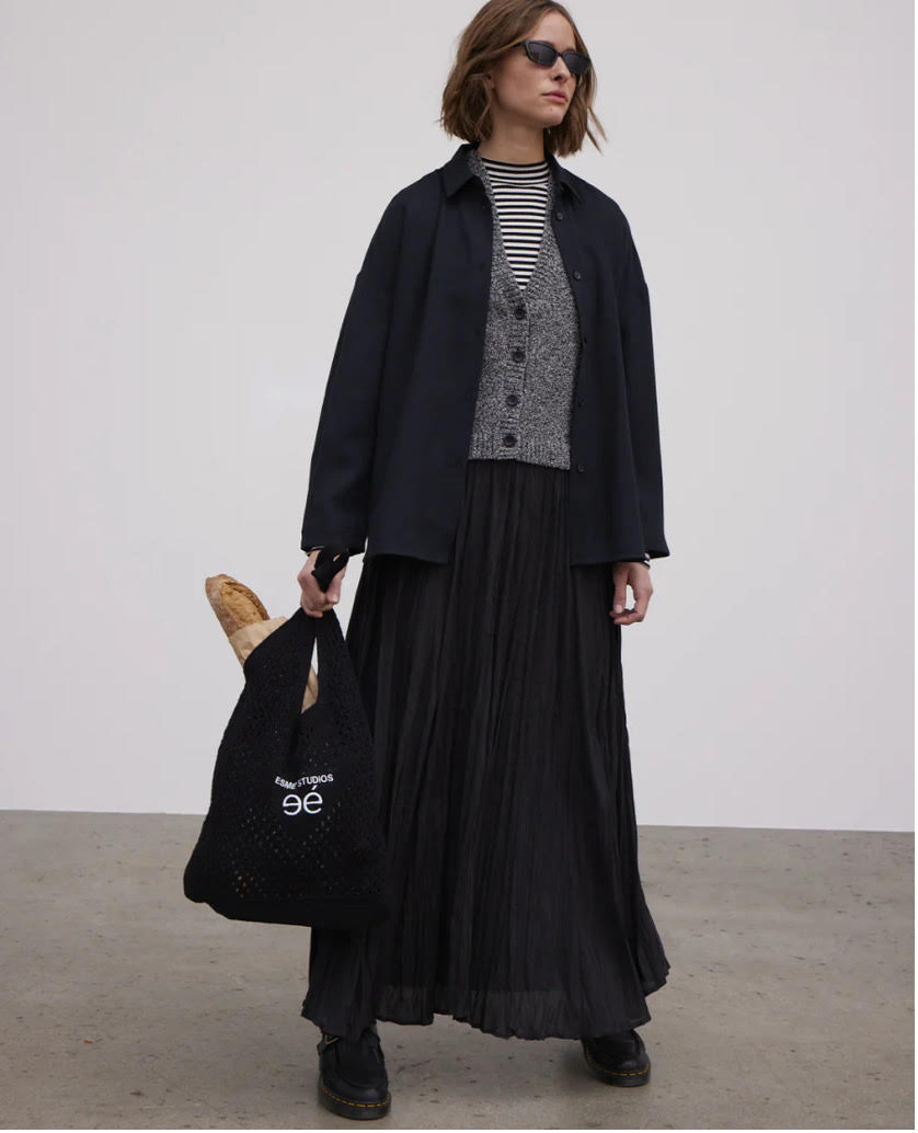 Esme Studios | Philo Knit Vest Black Melange