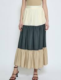Minus | Seria maxi skirt - light birch - MI6165