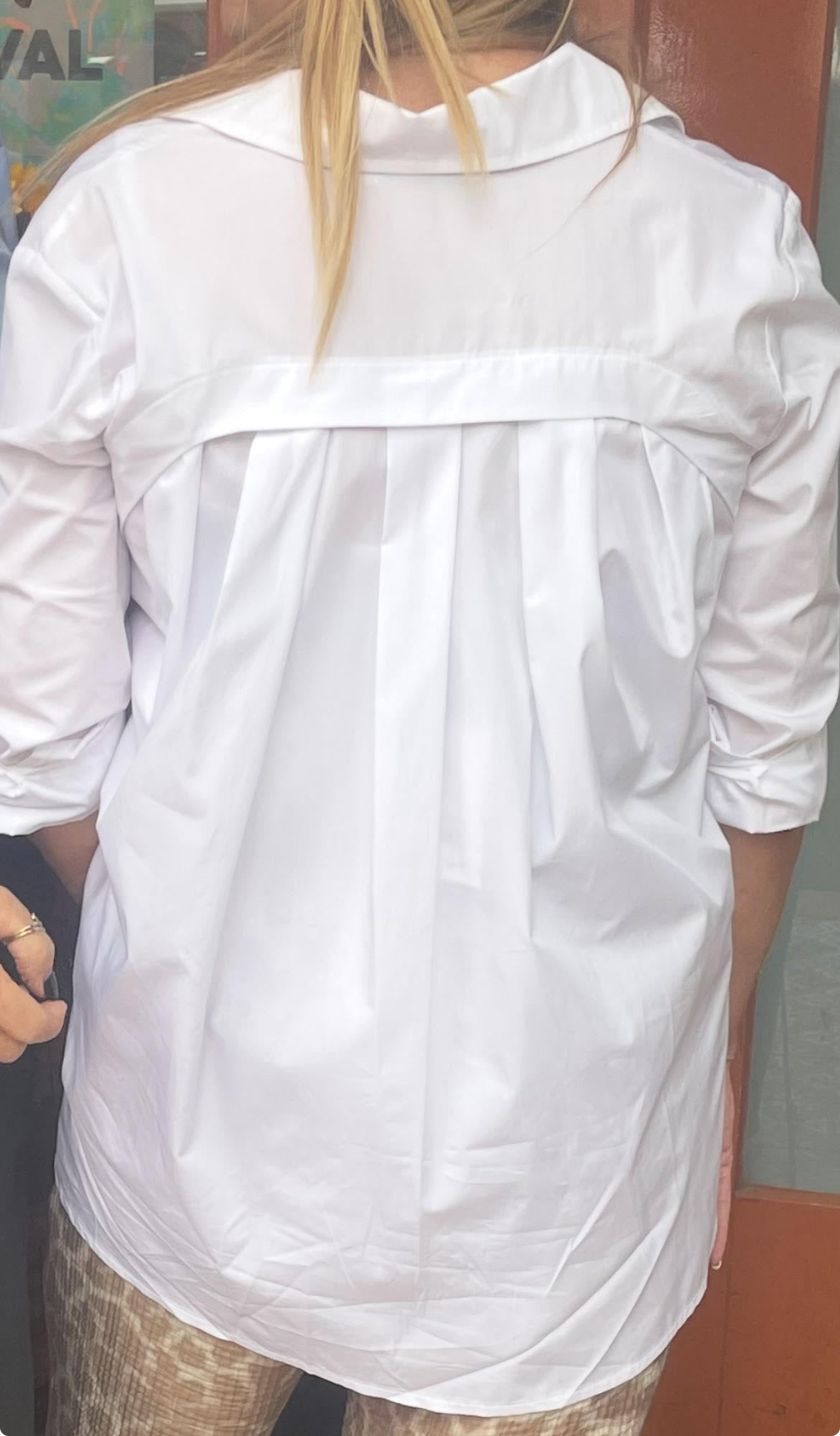 Milla (by Greek Archaic Kori) | overhemd shirt - back pleates - white - W25K-150221