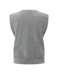 YAYA | Knitted gilet with V-neck and asymmetric buttoning - 01-010120-508