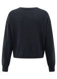 YAYA | Textured knitted sweater with round neckline - 01-000487-508