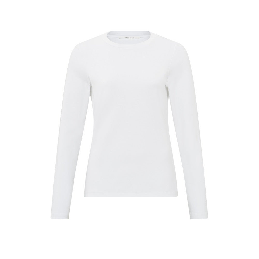 YAYA | Basic T-shirt met lange mouwen en ronde hals - 01-719040-N