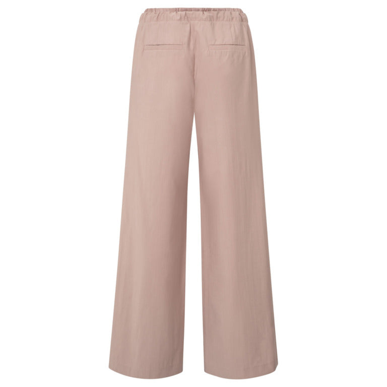 YAYA | wijdvallende broek met koord - soft mauve pink - 01-301185-505