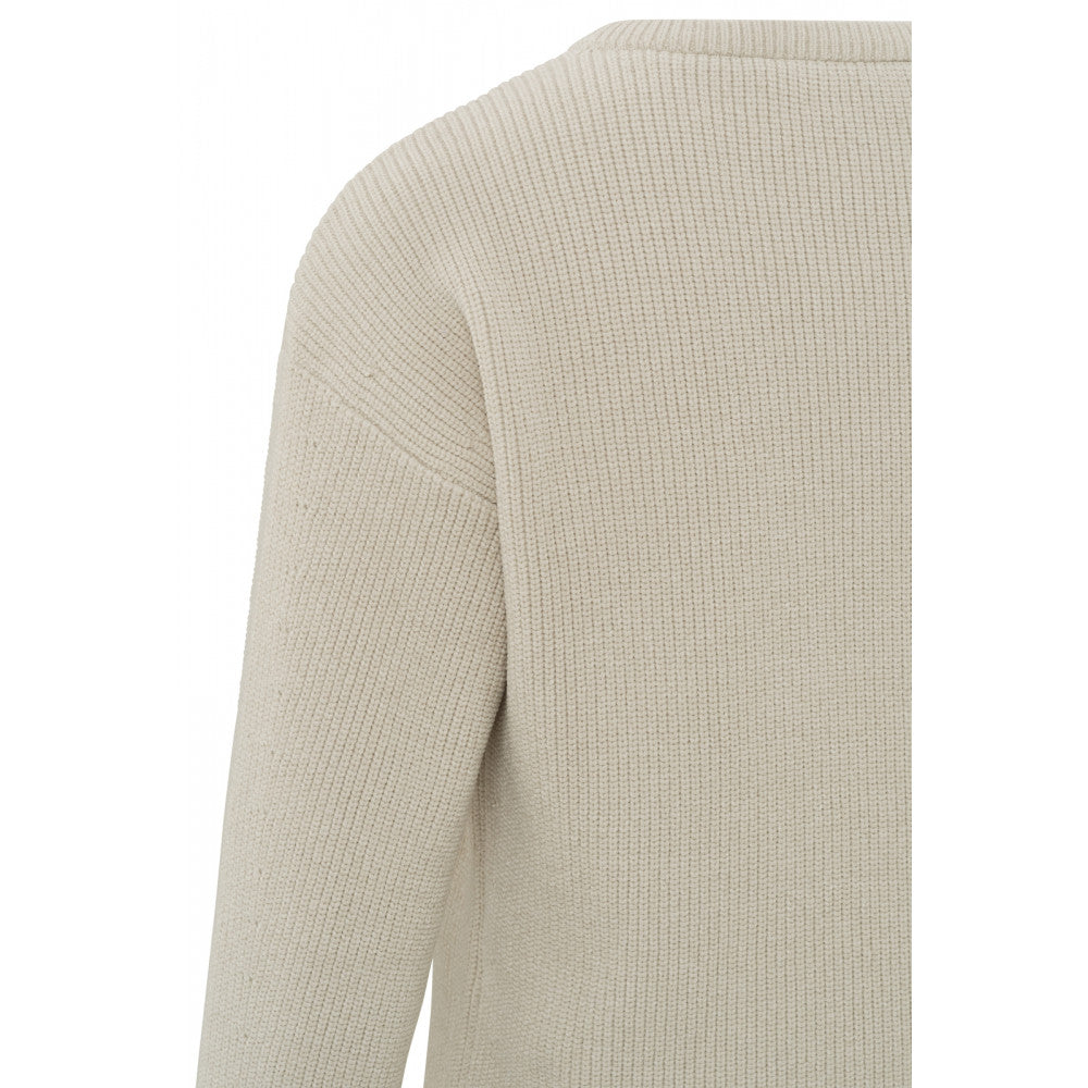 Yaya |  Chenille trui met ronde hals en lange mouwen - 01-000311-401 - Silver Lining