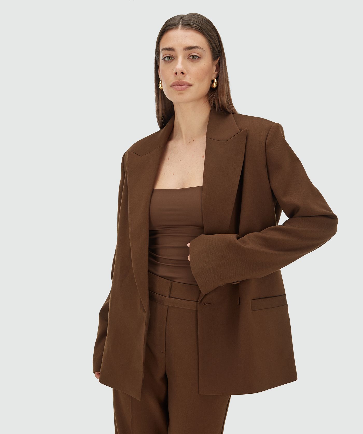 Josh V. | Deacon Oversized Blazer Dark Brown