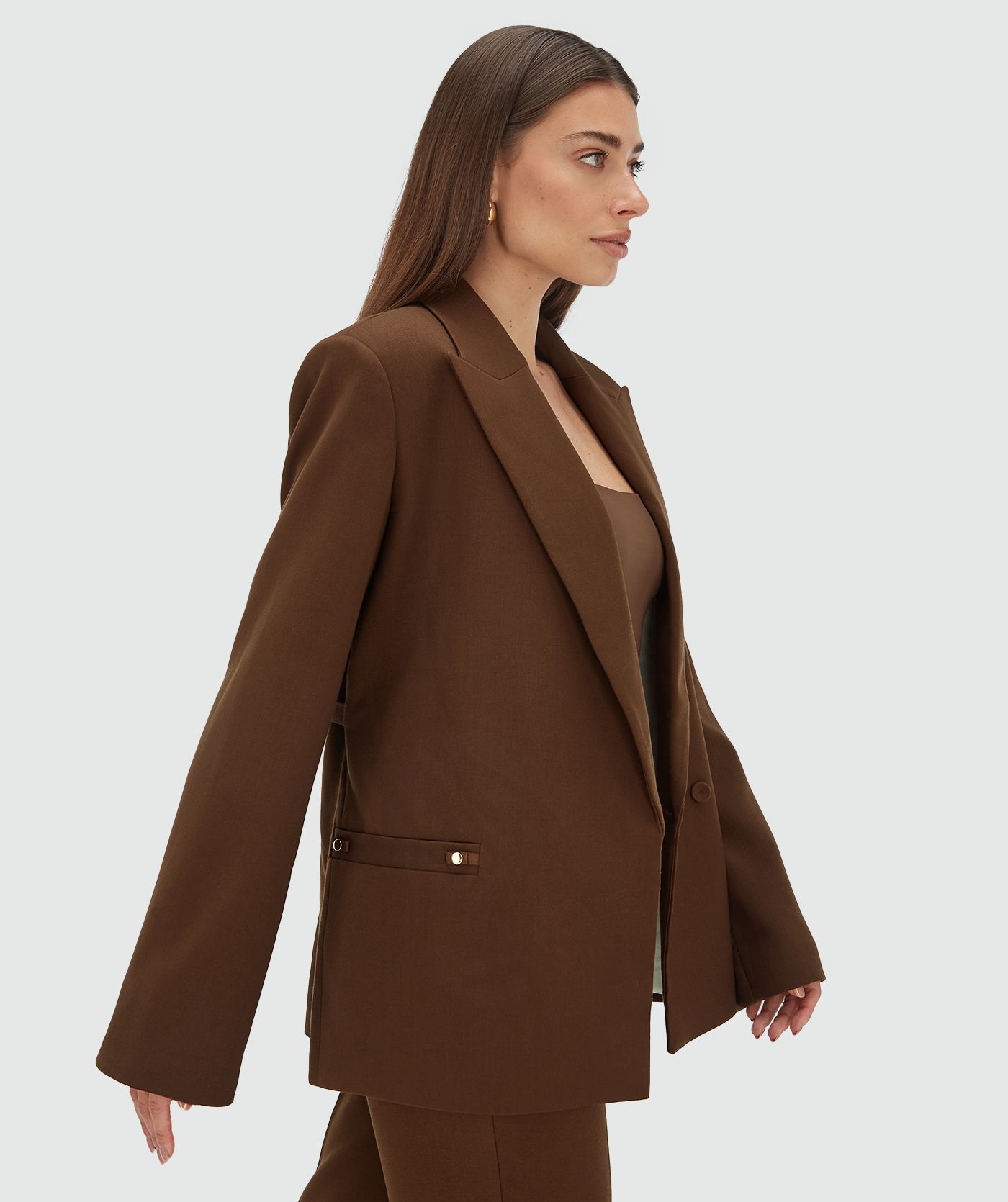 Josh V. | Deacon Oversized Blazer Dark Brown