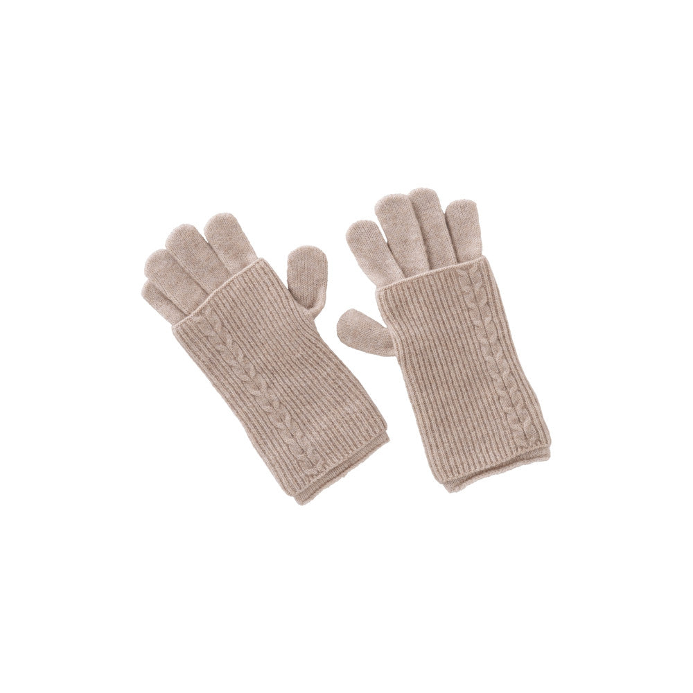 YAYA | Gebreide handschoenen met een geribd kabelpatroon - 03-200009-409