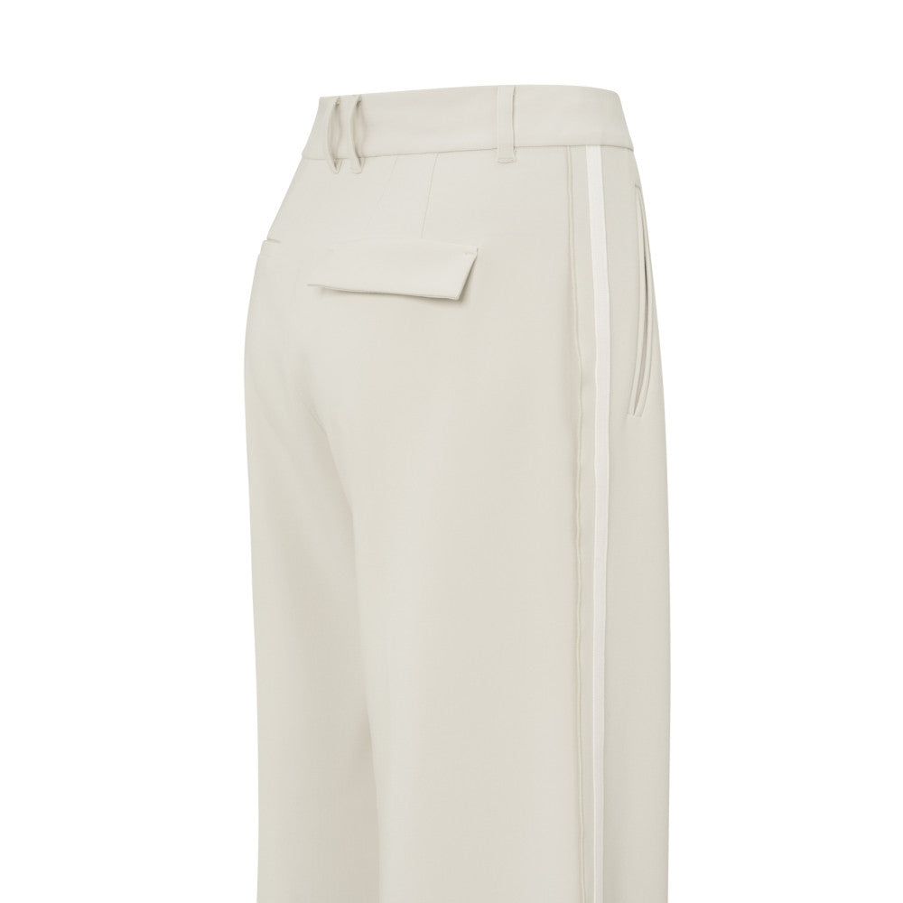 YAYA |Geweven broek met streep - soft grey - 01-301188-504