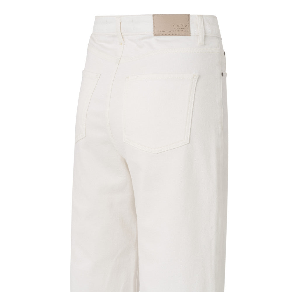 YAYA | Jeans met wijde pijpen en lange lengte (L34) - egret off white - 01-311085-503