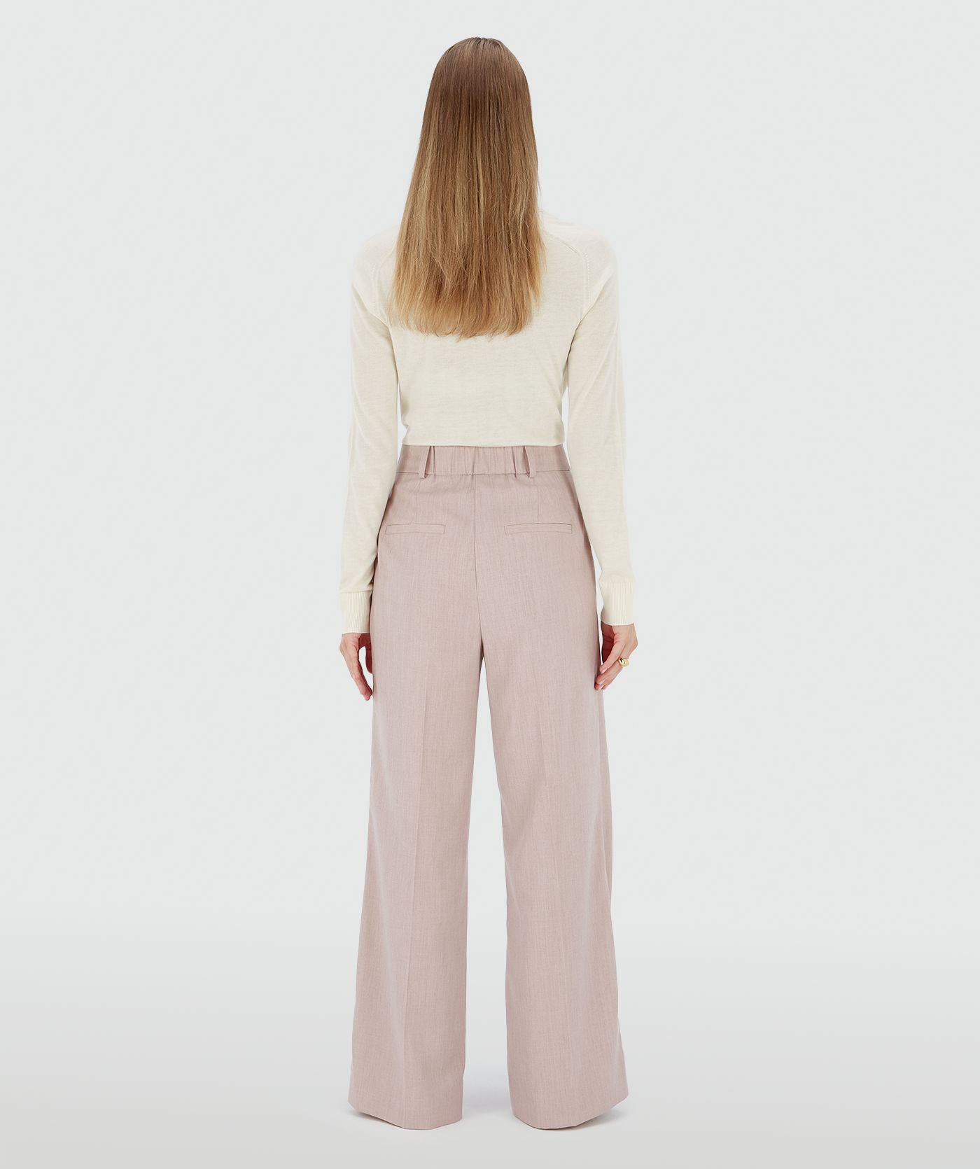 Josh V | Kate High Rise Wide Leg Pantalon Dusty Rose