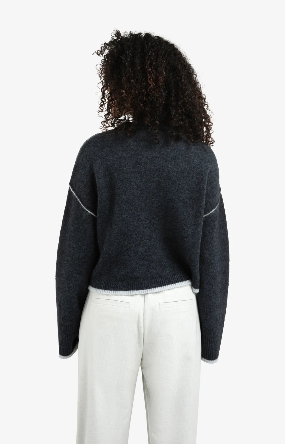 YAYA | Knitted Sweater Collegiate Blue Melange