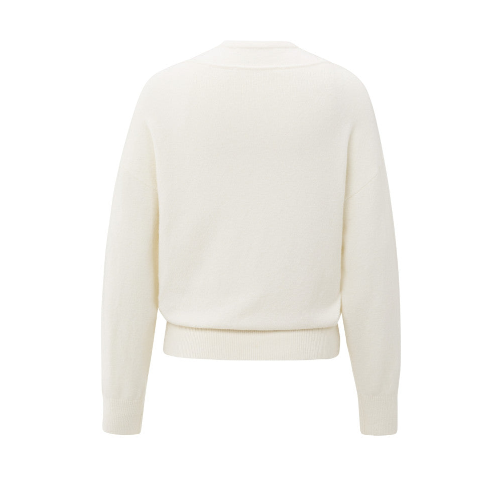 YAYA | Gebreide Trui Offwhite Knit Melange
