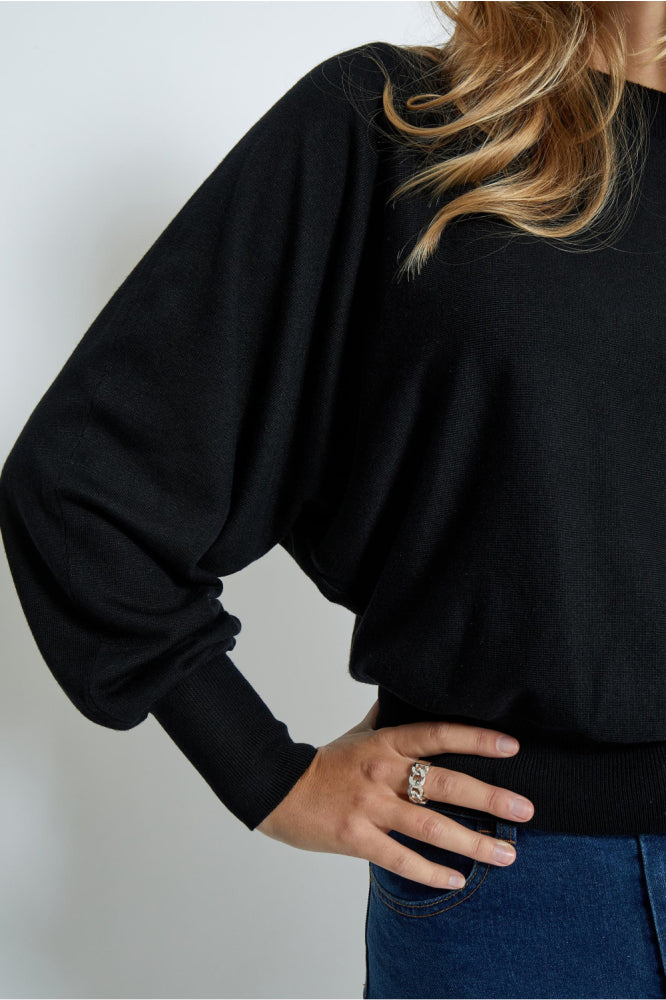 Minus | Dana Bat Sleeve Knit Pullover Black