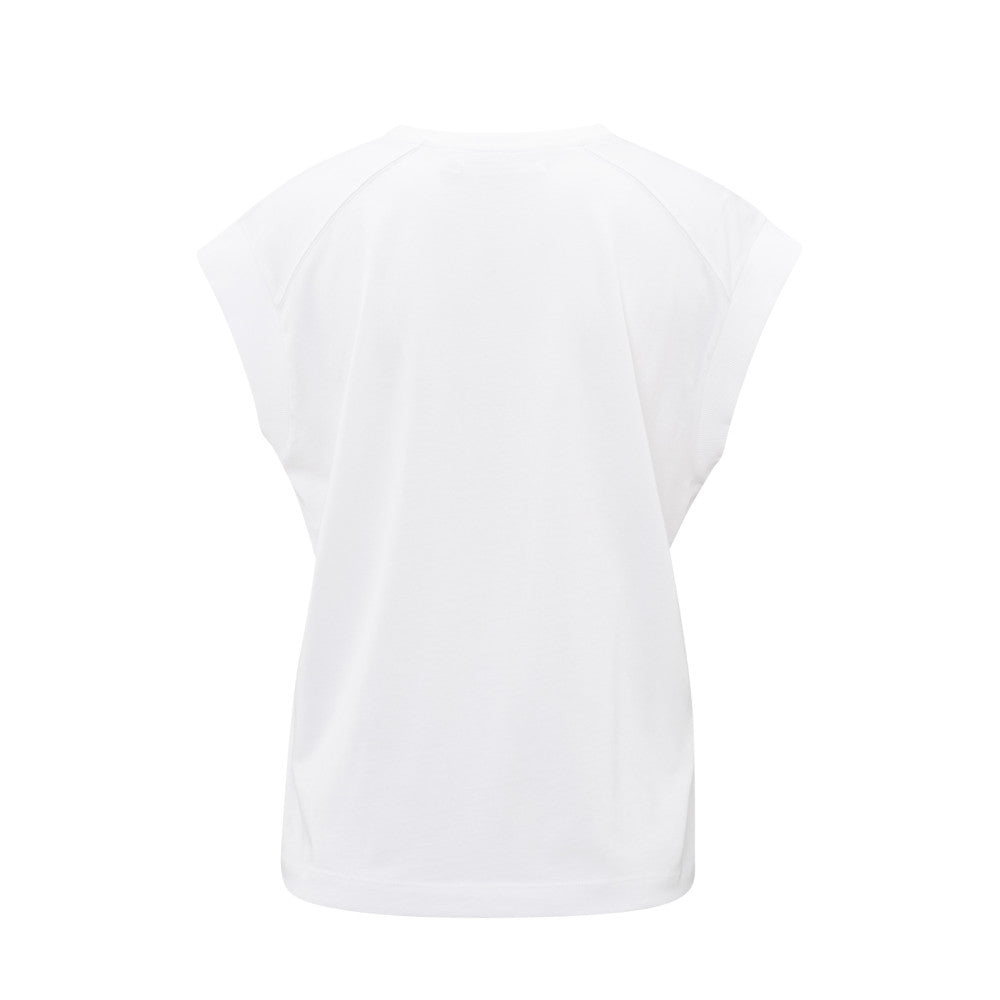 YAYA | Mouwloze top met ribdetails - pure white - 01-709285504