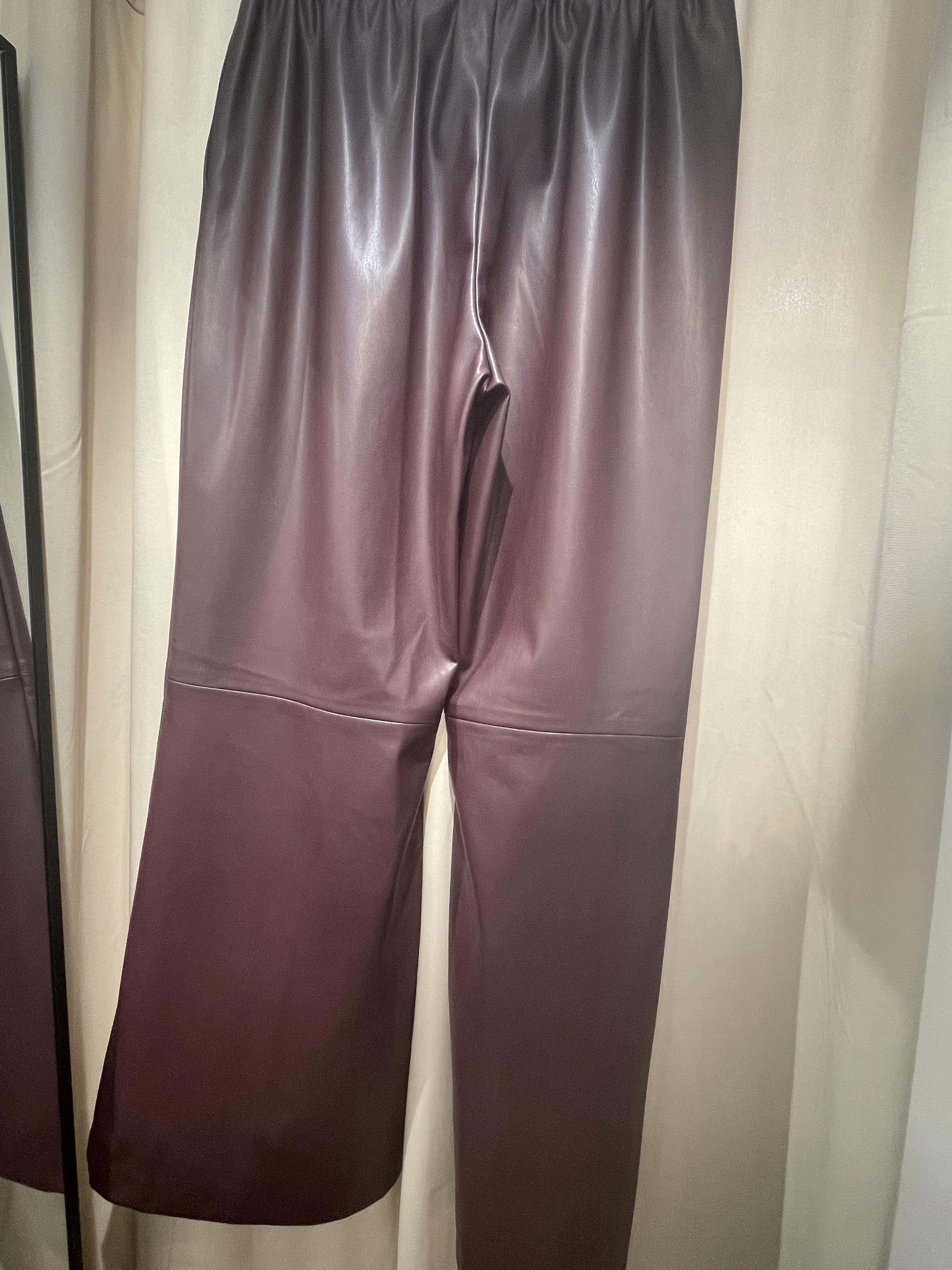 Milla by Greek Archaic Kori | pants faux leather elasticated waist - bordeaux - W25K-110571