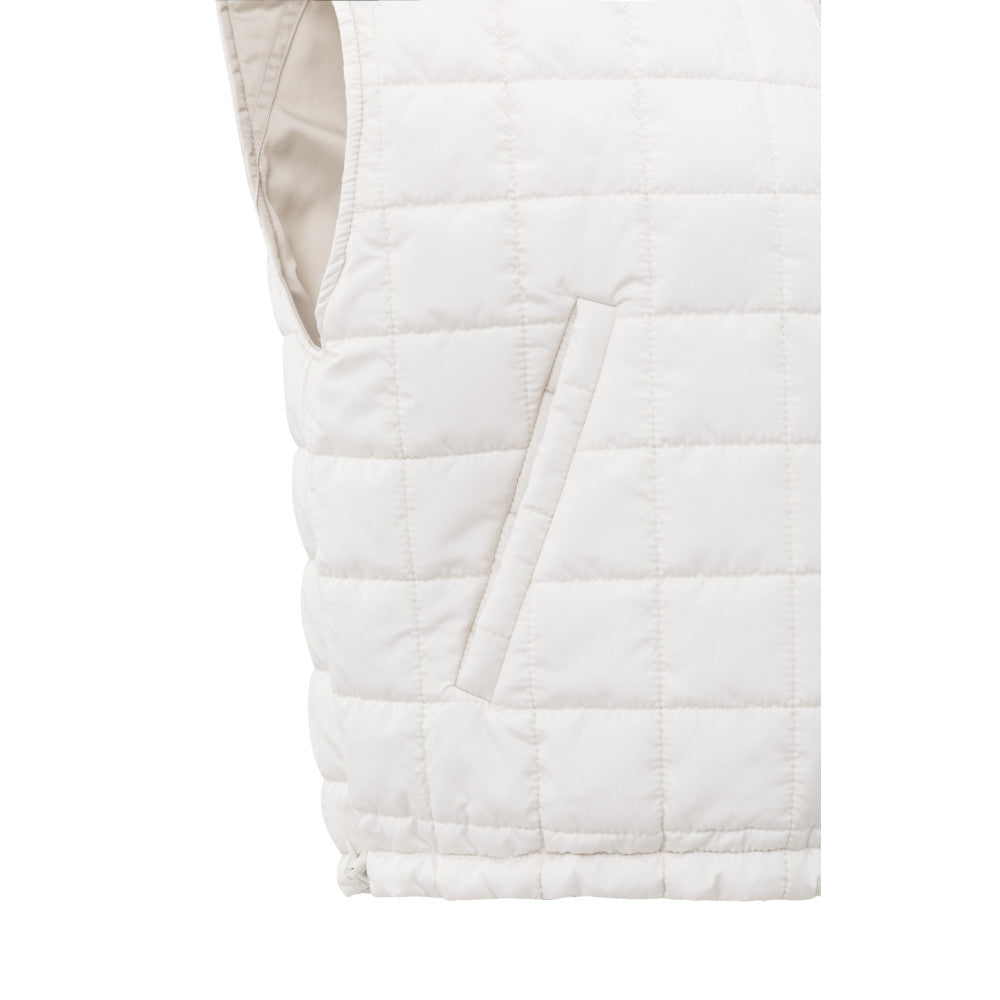 YAYA | Omkeerbare gewatteerde bodywarmer met ritssluiting - beige - 02-021005-508