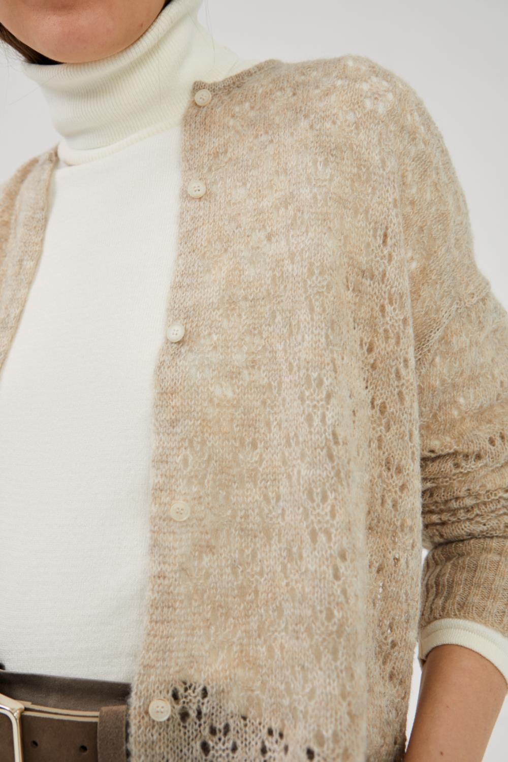 Mus & Bombon | Sabada knitted cardigan - beige