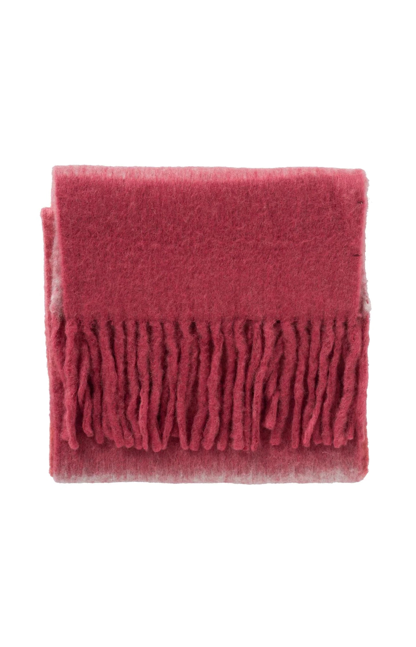 YAYA | scarfwith color accent and tassels RED