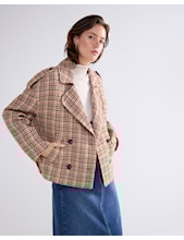 Summum | Short Jacket Check Wool - multicolor - 1s1195-12061