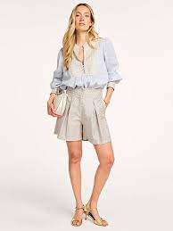 Greek Archaic Kori | shortje all-over borduurselprint - light grey/gold - S25K-310403