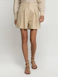 Greek Archaic Kori | shorts new triangle - natural gold - S25k-310402