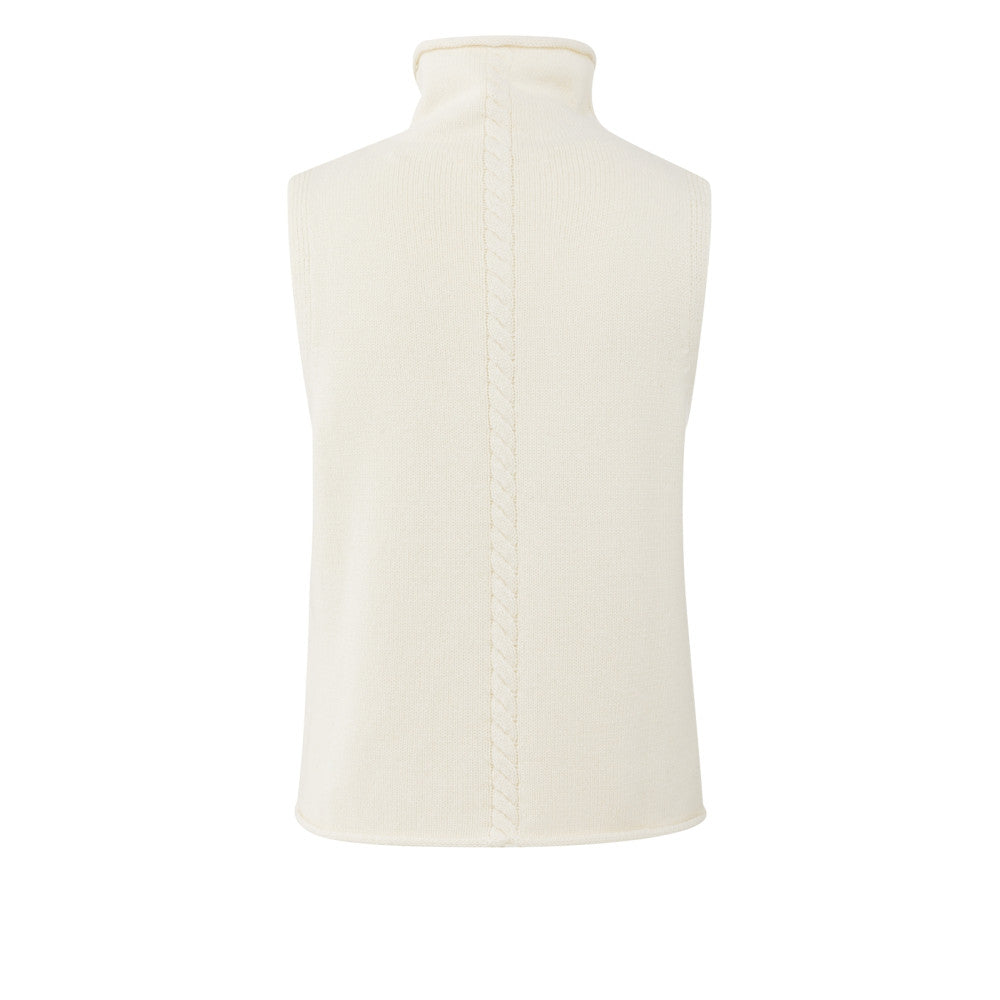 YAYA | Mouwloze Trui Offwhite