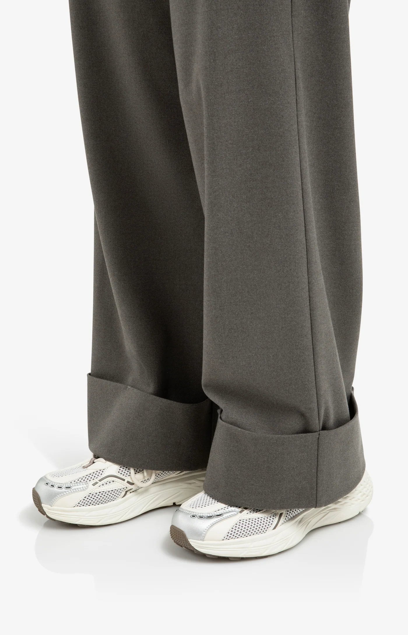 YAYA | Soft Structured Pants Cloud Grey Melange