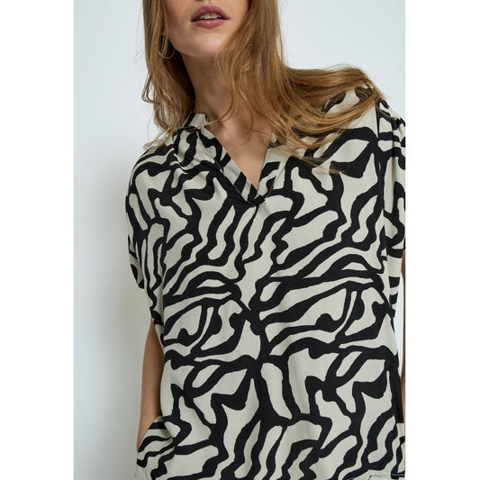 Minus | Tiana sleeveless blouse - cloud dancer print - MI6194